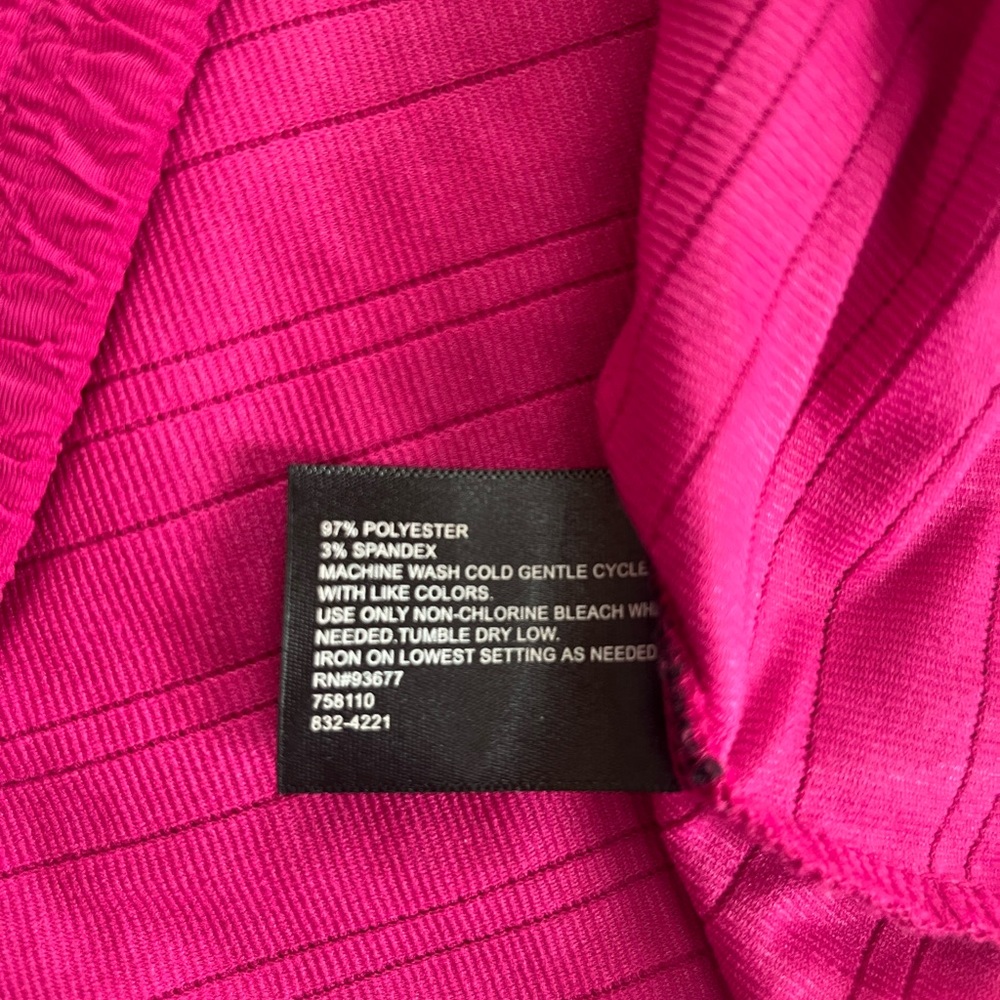 East 5th Fuchsia Textured Short Sleeve Blouse Women’s Size XLarge - Picture 8 of 13